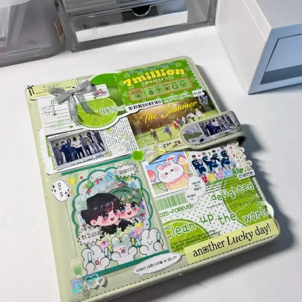 [BUNJANG] BTS A5 Mini/Compact 6-Ring Binder with Inserts / [BTS] A5 미니/콤팩트 6공 바인더 (바꾸 완료 / 속지 포함)