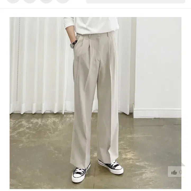 [BUNJANG] Adorclassic Pin Tuck Slacks Pants L / 아도르클래식 여름바지 핀턱 슬랙스 L(실착o)