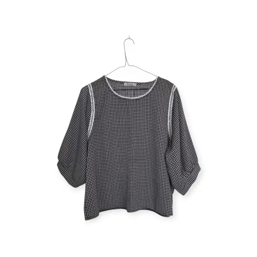 [BUNJANG] La Tium Black & White Blouse / La Tium 블랙앤화이트 블라우스