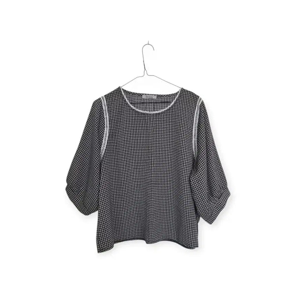 [BUNJANG] La Tium Black & White Blouse / La Tium 블랙앤화이트 블라우스