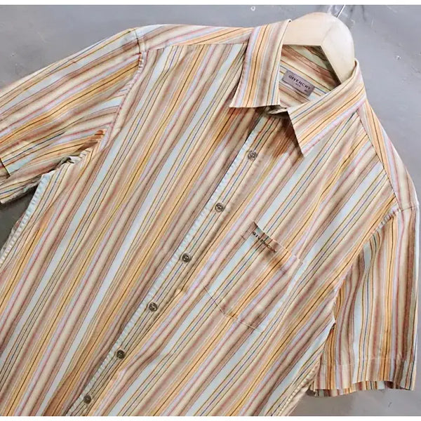 [BUNJANG] Givenchy 00s Stripe Short Sleeve Shirt Men's 100 / 00s 지방시 스트라이프 반팔 셔츠 (남성100)