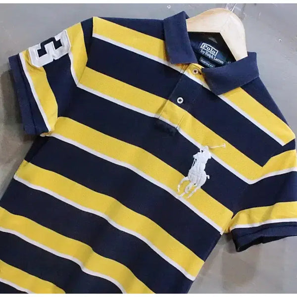 [BUNJANG] Polo Ralph Lauren Custom-Fit Stripe Short-Sleeve PK T-Shirt (Unisex M) / 폴로 랄프로렌 커스텀핏 스트라이프 반팔 PK 티셔츠 (공용M)