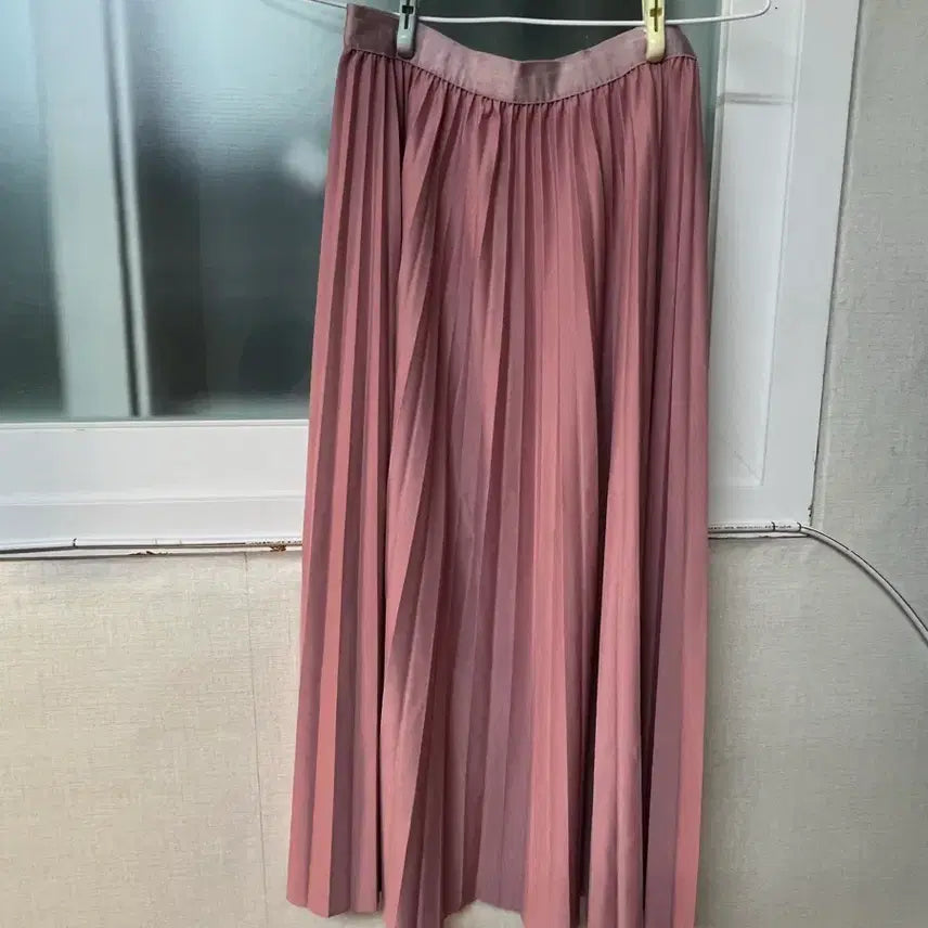 [BUNJANG] Olive des Olive Pleated Long Skirt Pink / 올리브데올리브 플리츠 롱 스커트 핑크