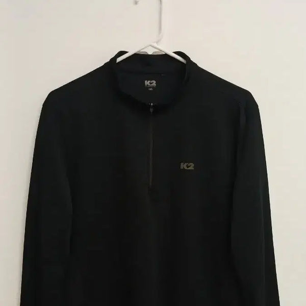 [BUNJANG] K2 Zip-Up Long-Sleeve T-Shirt Black / K2 집업 긴팔 티셔츠 블랙