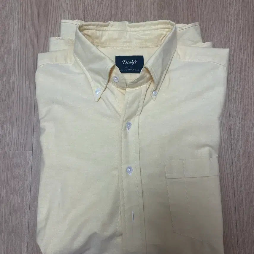 [BUNJANG] Drakes Yellow Oxford Button-Down Shirt XL / 드레익스 옐로우 옥스퍼드 버튼다운셔츠 17-43 사이즈 팝니다(상태완전좋음)