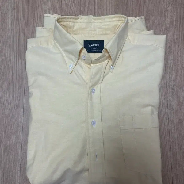 [BUNJANG] Drakes Yellow Oxford Button-Down Shirt XL / 드레익스 옐로우 옥스퍼드 버튼다운셔츠 17-43 사이즈 팝니다(상태완전좋음)