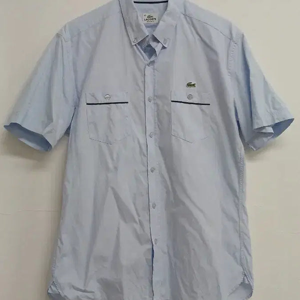 [BUNJANG] Lacoste Short Sleeve Shirt Sky Blue / 라코스테 반팔 셔츠 하늘색