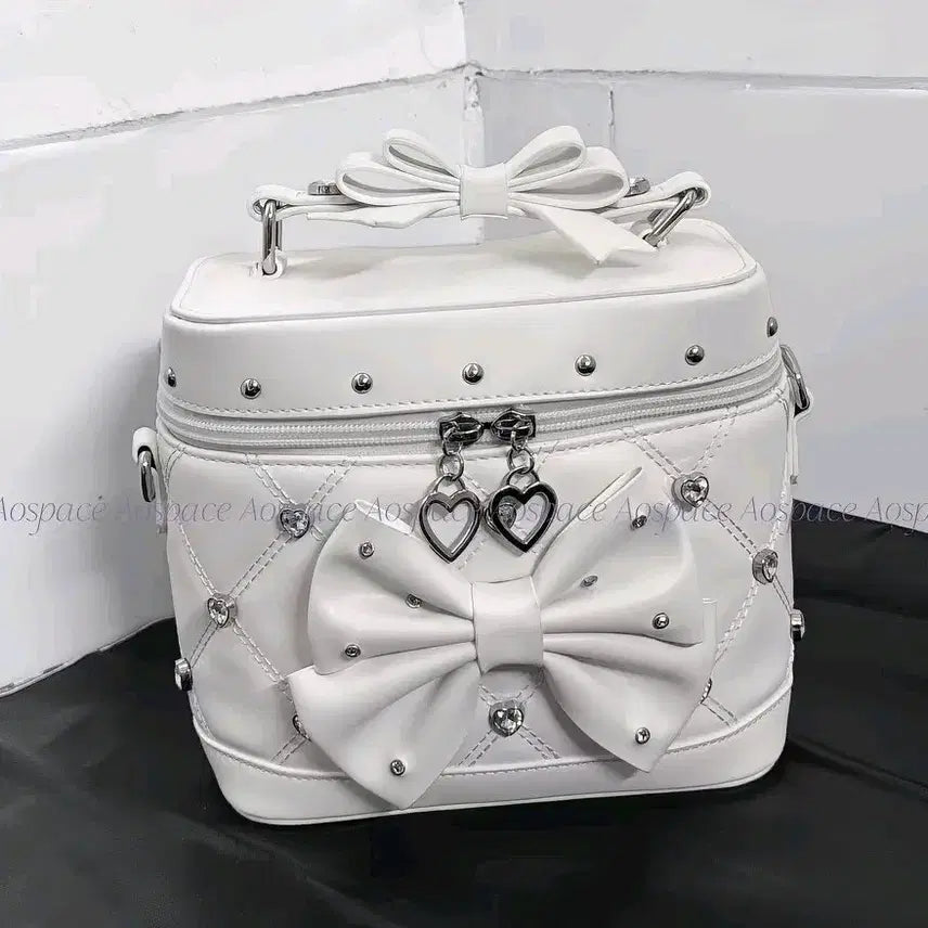 [BUNJANG] AOSpace White Ribbon Vanity Bag / AOSpace 화이트 리본 바니티백 양지뢰 양산형 지뢰계 가방