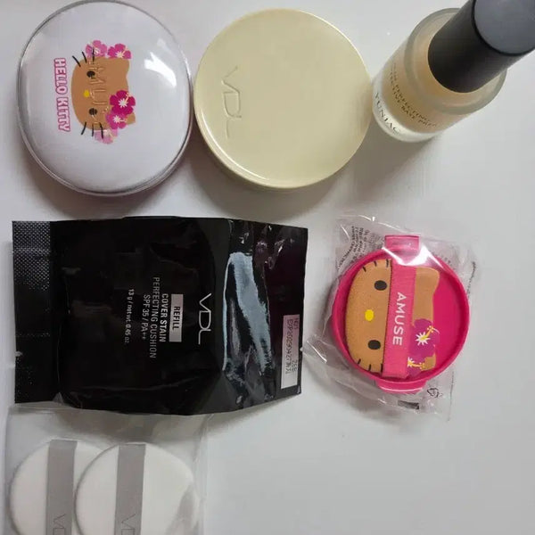 [BUNJANG] Amuse Ceramic Cushion & VDL Cover Stain Cushion & YUNJAC Base Prep Set / (일괄) 세라믹쿠션 VDL쿠션 연작 베이스프랩