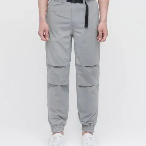 [BUNJANG] Musinsa Standard Track Jogger Webbing Belt Pants (Light Grey) / 무신사 스탠다드 트랙 조거 웨빙 벨트 팬츠 (라이트 그레이 - 36사이즈)