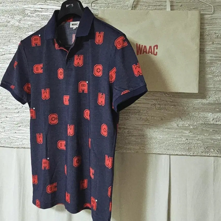 [BUNJANG] WAAC Men's Golf Short Sleeve Polo T-Shirt / WAAC 왁남성 골프 반팔 폴로티