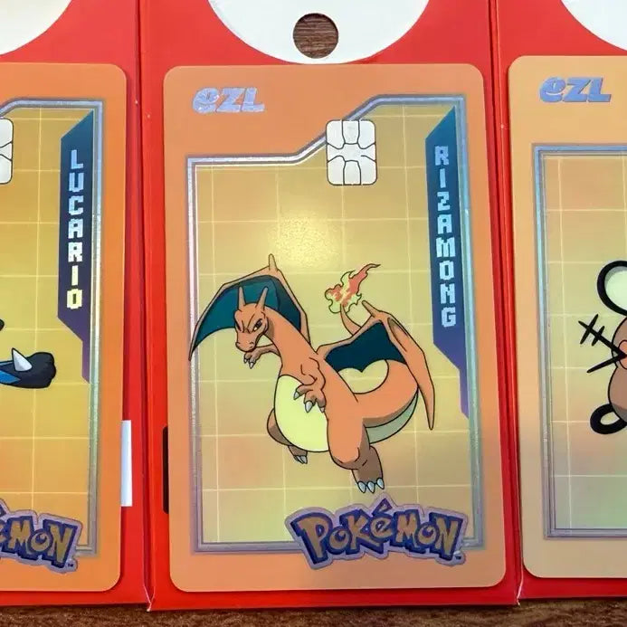 [BUNJANG] Izle Pokemon Transportation Card Bundle (Lucario, Charizard, Dedenne) / 이즐 포켓몬 교통카드 - 일괄판매 (루카리오 리자몽 데덴네)