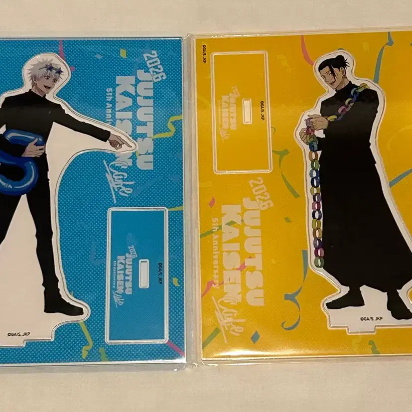 [BUNJANG] Jujutsu Kaisen 5th Anniversary Jujus Cafe Gojo & Geto Acrylic Stand (Sealed) / 현물) 주술회전 2026 5주년 쥬쥬카페 고죠 게토 아크릴스탠드