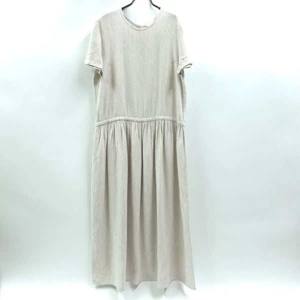 [BUNJANG] Studio Clip Linen 100% Stripe Long Dress / STUDIO CLIP 스튜디오클립 린넨100 스트라이프 린넨원피스 롱원피스 C586