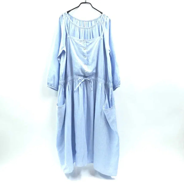 [BUNJANG] RAG SISTA 100% Linen Pinafore Dress / RAG SISTA 래그시스타 린넨100 에이프런 멜빵원피스 린넨원피스 C587