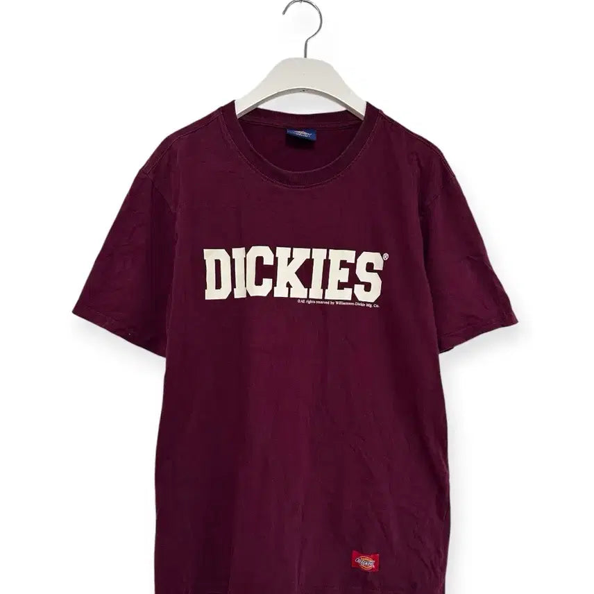 [BUNJANG] Dickies Big Logo Burgundy T-Shirt / 디키즈 빅로고 버건디 반팔티