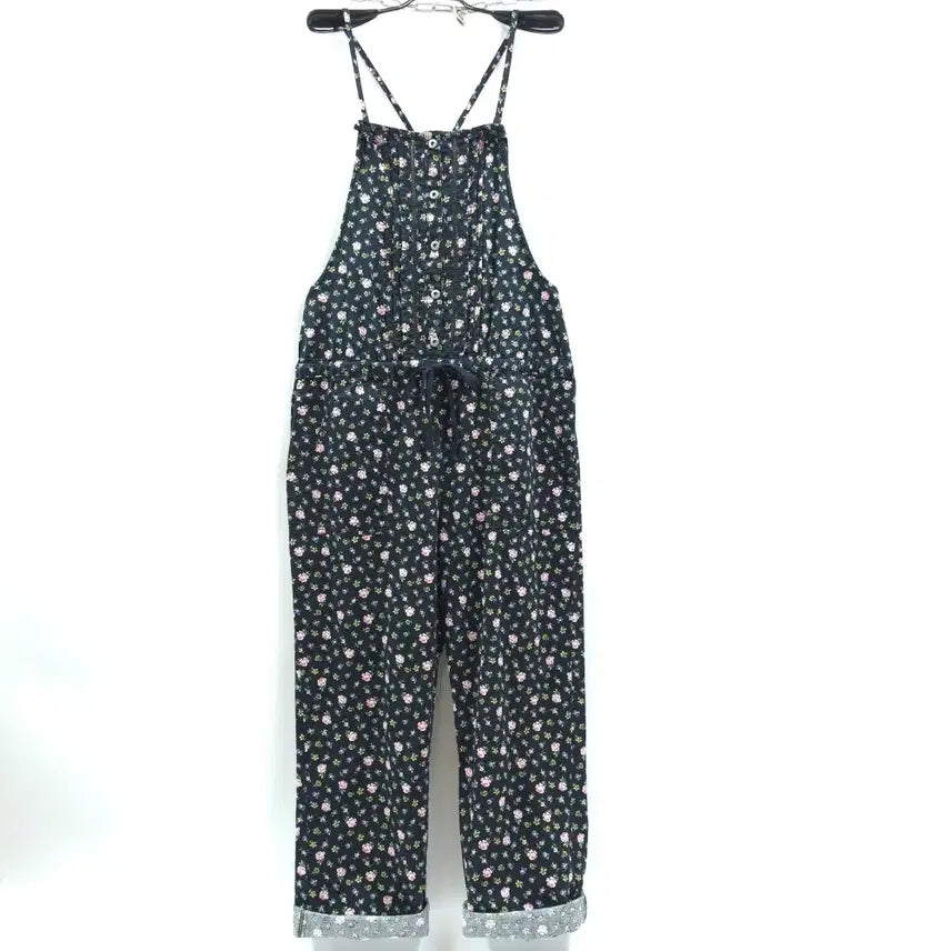 [BUNJANG] PAGEBOY Floral Print Cotton Jumpsuit / PAGEBOY 페이지보이 플라워 점프수트 멜빵바지 오버롤팬츠 C588
