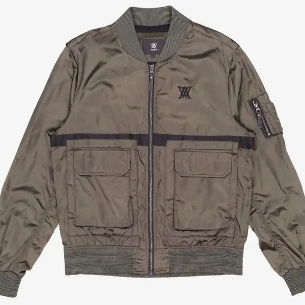 [BUNJANG] ANew Golf Khaki Blue Zip-Up Jacket / 어뉴골프 골프웨어 카키 블루종 팝니다. 정가 43만원