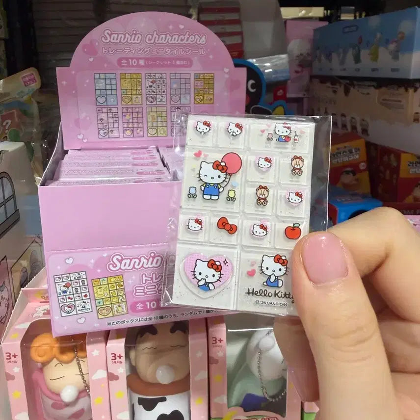 [BUNJANG] Sanrio Tile Random Stickers / 산리오 타일 랜덤 스티커 챠미 키티 우사하나 슈가버니즈 폼폼푸린 쿠리링 마슈마로