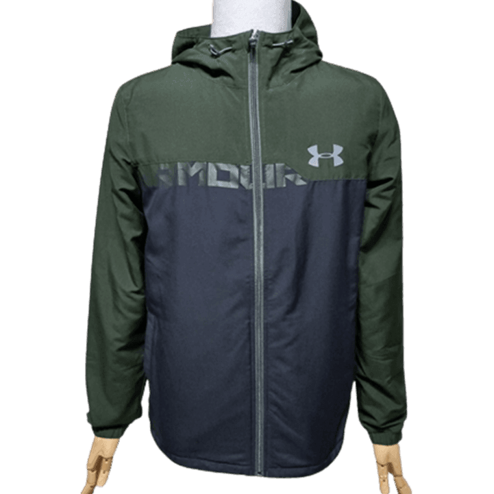 [BUNJANG] Under Armour Men's Hooded Zip-Up Jacket - Khaki (Size 90) / 언더아머 정품 춘추용 남자 례져스포츠 남성 후드집업자켓점퍼90