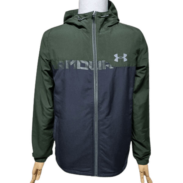 [BUNJANG] Under Armour Men's Hooded Zip-Up Jacket - Khaki (Size 90) / 언더아머 정품 춘추용 남자 례져스포츠 남성 후드집업자켓점퍼90