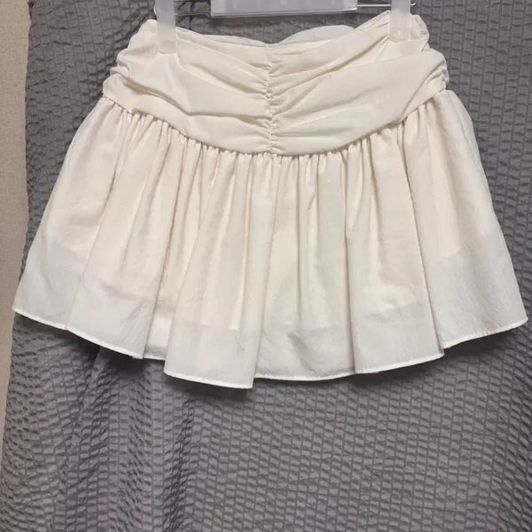 [BUNJANG] Without Summer Sorbet Shirring Mini Skirt Ivory / 위드아웃썸머 sorbet shirring 스커트 아이보리