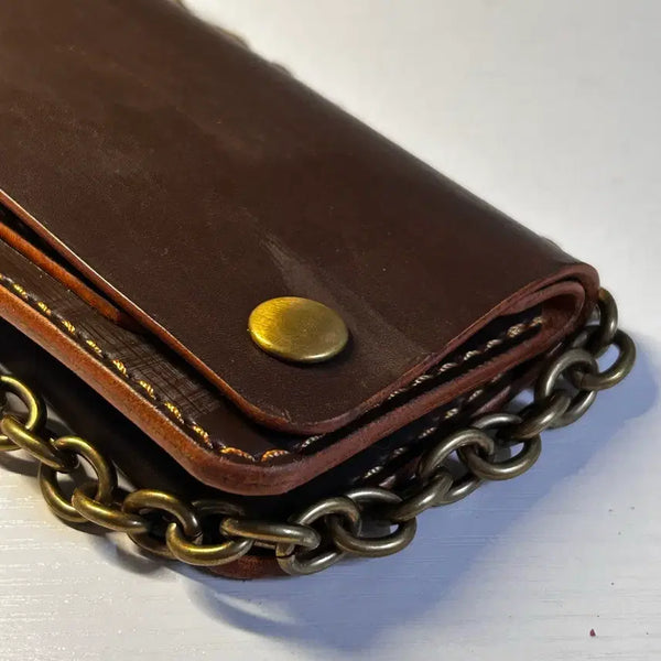 [BUNJANG] Vegetable Cowhide Half-Size Trucker Wallet (Chasim Brown) / [새제품] 차심브라운 하프사이즈 트러커월렛