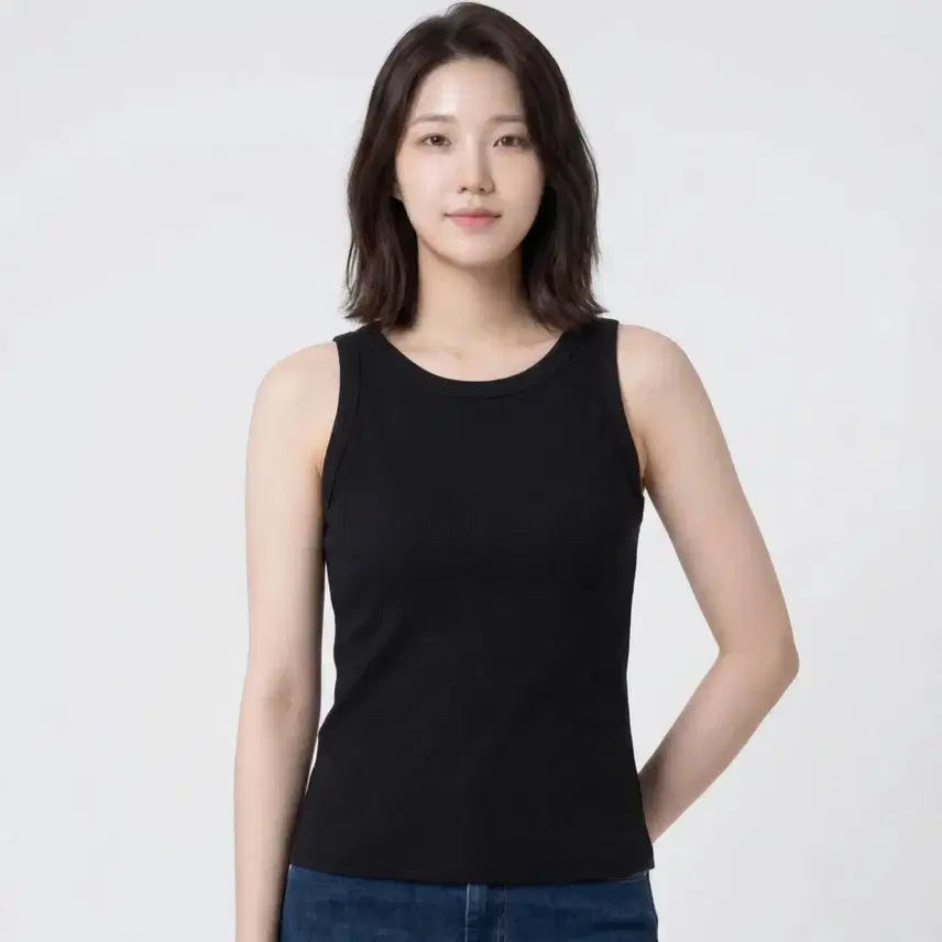 [BUNJANG] Built-in Bra Sleeveless Tank Top (Size S) / 캡내장 민소매 나시(S)