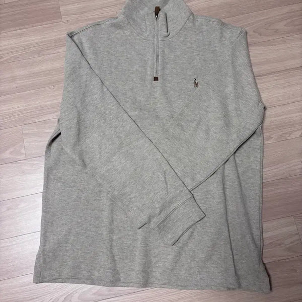 [BUNJANG] Polo Ralph Lauren Herringbone Pattern 1/4 Zip Sweatshirt / 폴로 랄프로렌 헤링본 패턴 1/4 지퍼 스웨트