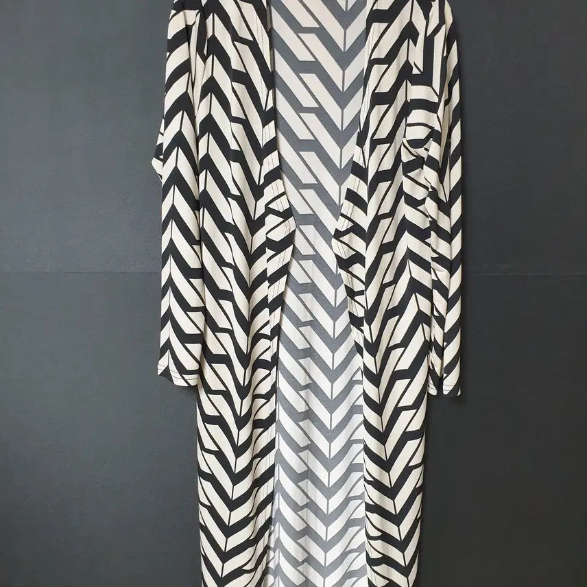 [BUNJANG] Maxi Long Cardigan - Cooling Fabric / 진짜만원 냉장고천 휴양지룩 맥시롱가디건 55 66 냉감 블랙베이지