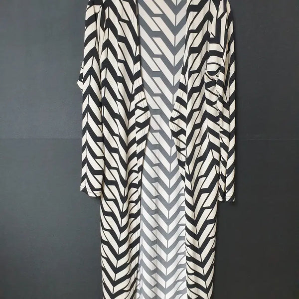 [BUNJANG] Maxi Long Cardigan - Cooling Fabric / 진짜만원 냉장고천 휴양지룩 맥시롱가디건 55 66 냉감 블랙베이지