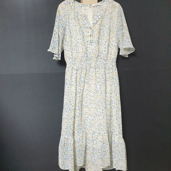 [BUNJANG] Roem 21SS Ivory Floral Long Dress / 진짜만원 로엠 21SS 아이보리 잔꽃 롱원피스 55