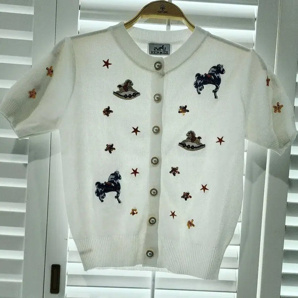 [BUNJANG] Er High-End Knit Star Cardigan / 에르 별가디건