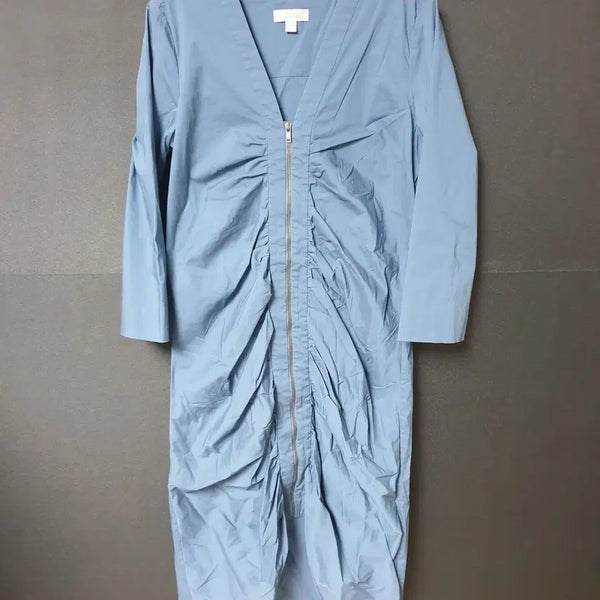 [BUNJANG] Cos Genuine Shirring Zipper Long Dress / 진짜만원 코스 정품 셔링지퍼 롱원피스 44 55 스판면