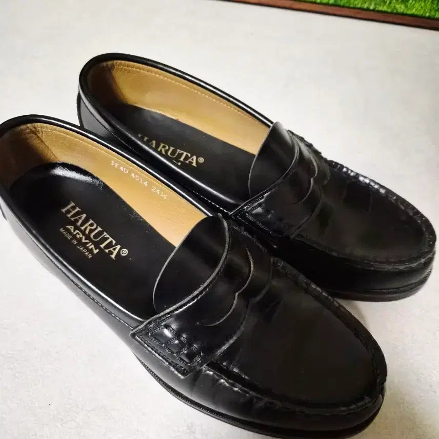 [BUNJANG] HARUTA Women's PU Penny Loafer 4514 Black / 하루타(HARUTA) 여성용 PU 페니 로퍼 4514