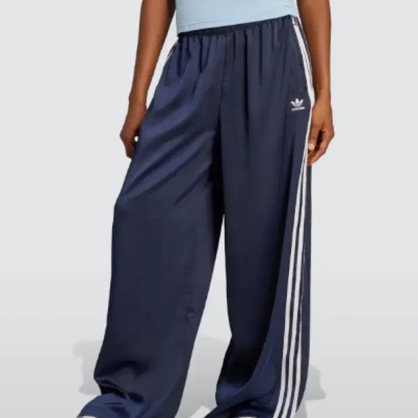 [BUNJANG] Satin Wide Leg Track Pants - Night Indigo / 새틴 와이드 레그 트랙 팬츠 - 나이트인디고 / JD0881