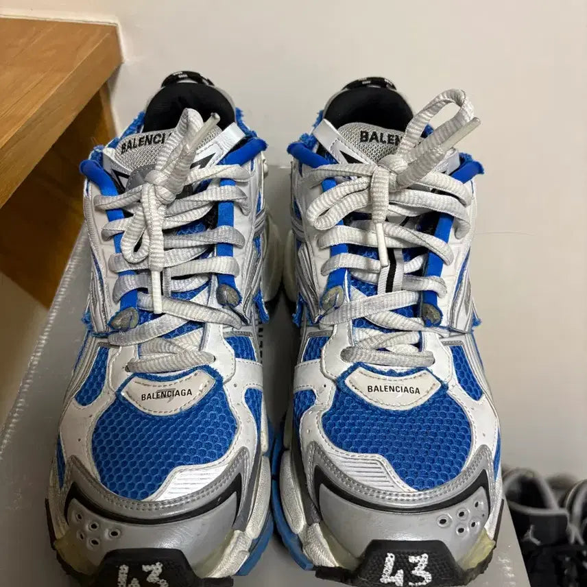 [BUNJANG] Balenciaga Runner Sneakers Blue/White/Silver / 발렌시아가 러너