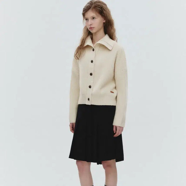[BUNJANG] Marie Claire High Neck Button Cardigan / 25FW MARIE CLAIRE 하이넥 버튼 가디건