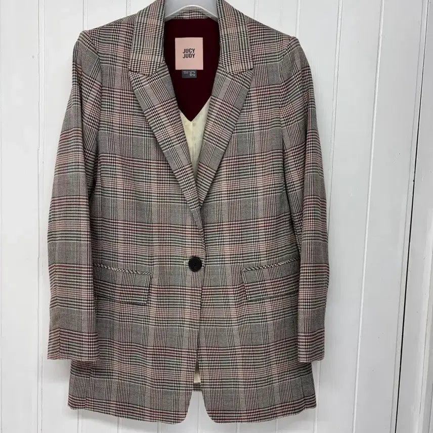 [BUNJANG] Juicy & Judy Women's Check Blazer (Size 2XS/44) / 주시앤주디 간절기 체크 블레이저 여성44 ㅡ0722