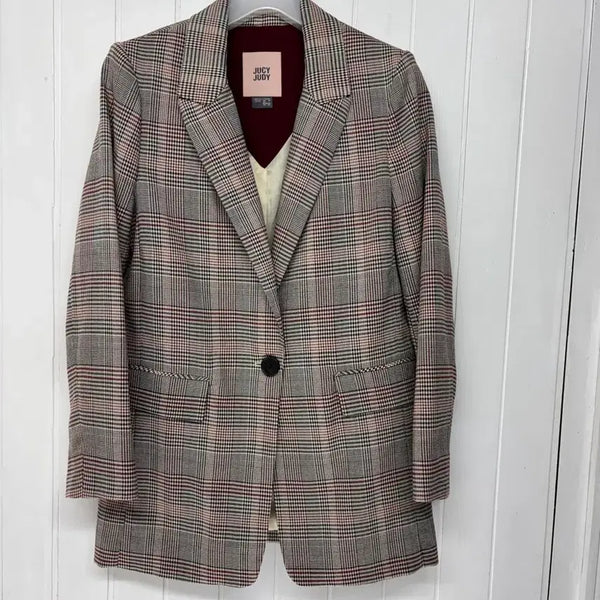 [BUNJANG] Juicy & Judy Women's Check Blazer (Size 2XS/44) / 주시앤주디 간절기 체크 블레이저 여성44 ㅡ0722