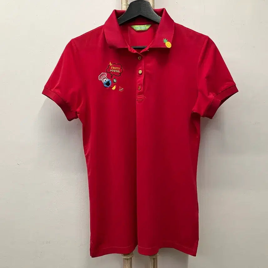 [BUNJANG] Sesame Street Collar Short Sleeve T-Shirt (L) / 세서미 스트리트(SESAME STREET) 카라 반팔티 100(L)