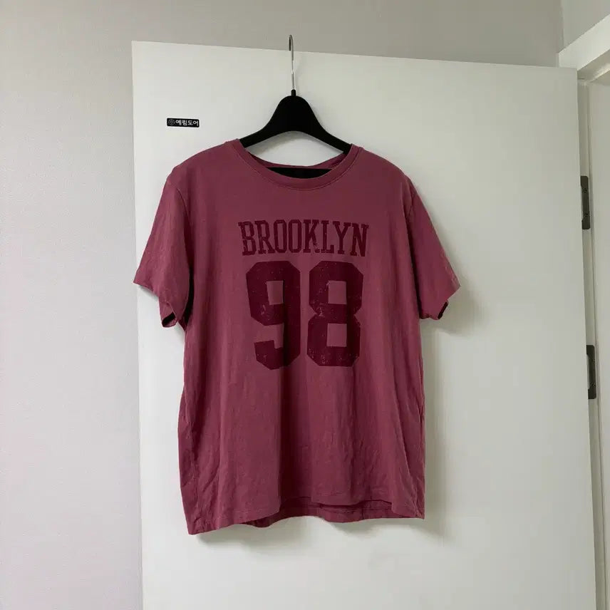 [BUNJANG] TOPTEN Brooklyn Short Sleeve T-Shirt Pink L / 탑텐 브루클린 반팔티 핑크 L