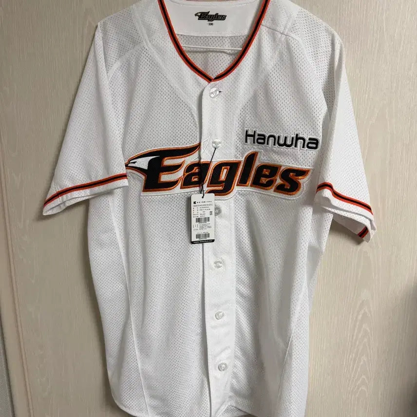 [BUNJANG] Hanwha Eagles White Baseball Uniform Size 100 / 한화 이글스 유니폼 화이트 100사이즈 팜