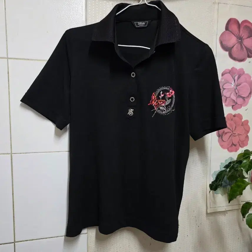[BUNJANG] Black Short Sleeve Polo T-Shirt / 95.반팔티