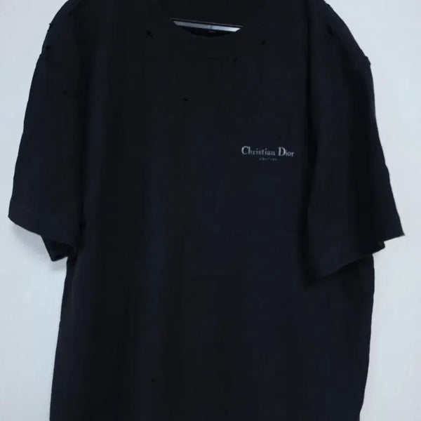 [BUNJANG] Christian Dior Vintage Distressed Black T-Shirt XL / 크리스찬 디올 블랙 티셔츠 빈티지 디스트로이드 XL