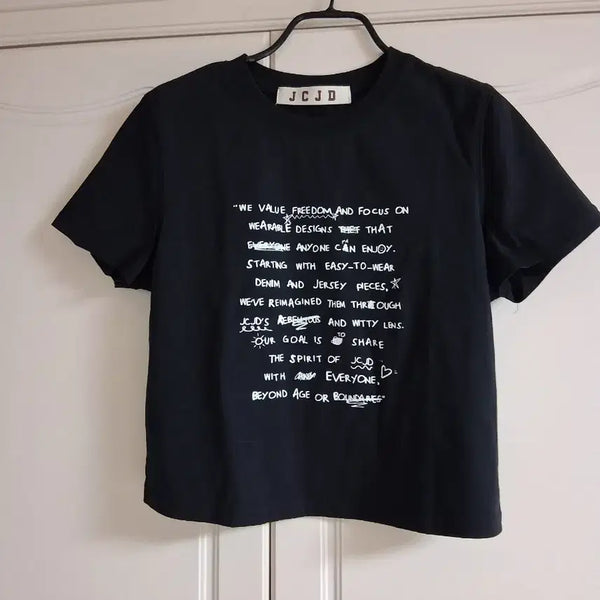 [BUNJANG] JCJD Black Short Sleeve T-Shirt / JCJD 반팔 티셔츠 블랙