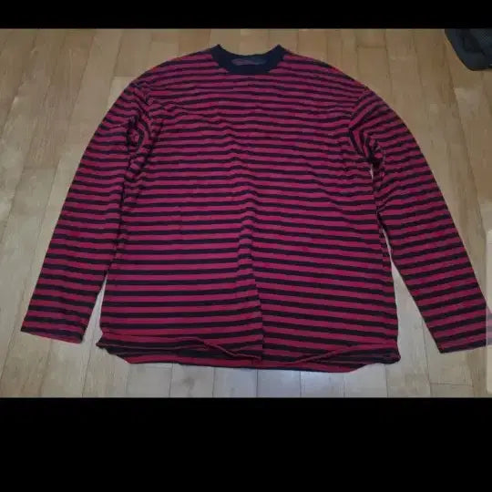 [BUNJANG] Compagno Red Stripe Long Sleeve / 꼼파뇨레드스트라이프롱슬리브. L