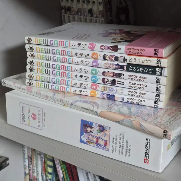 [BUNJANG] New Game! Light Novel Complete Set Volumes 1-7 with Artbook and Limited Edition Puzzle / 뉴게임 라노벨 1~7권+화보집+7권 특별 한정 퍼즐