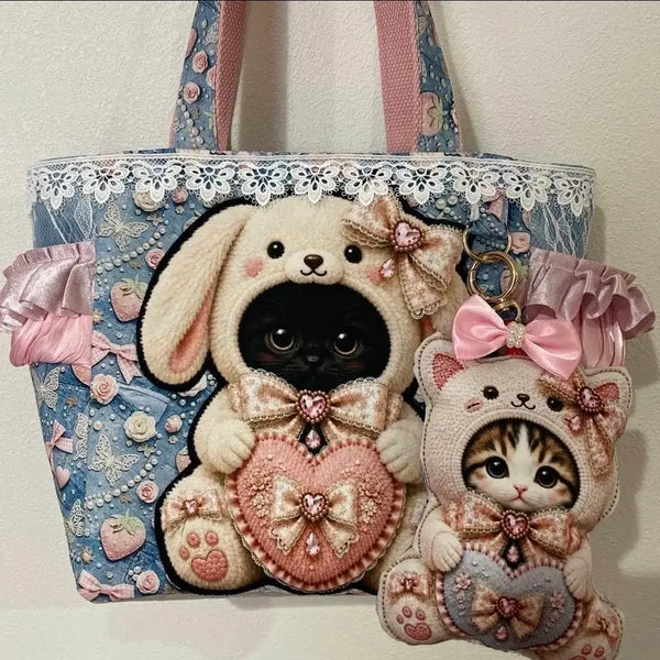 [BUNJANG] Handmade Polka Dot Bag / 일본 핸드메이드 도트백