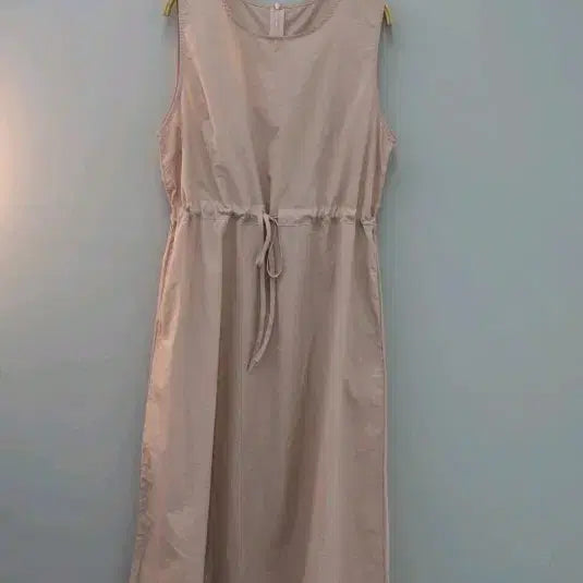 [BUNJANG] Crinkled Sleeveless Maxi Dress Pink / (새상품)바스락 민소매 원피스 핑크